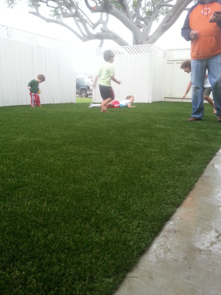 Synthetic Lawn Playground Installation Escondido, Best Artificial Turf Backyard Playgrounds